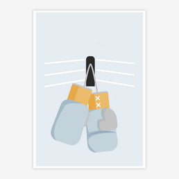 Quadro Infantil Luva de Box Azul