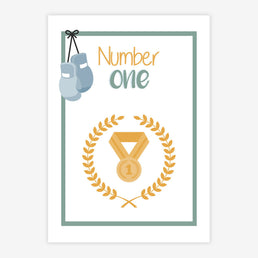 Quadro Infantil Number One Amarelo
