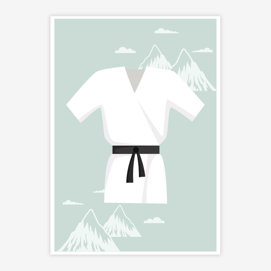 Quadro Infantil Kimono Malva