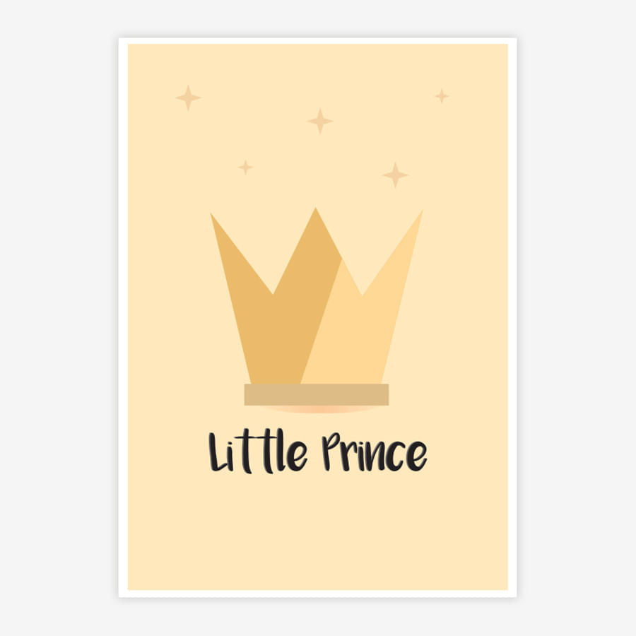 Quadro Infantil Coroa Amarelo