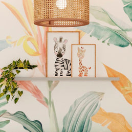 Quadro Infantil Selva Zebra Color