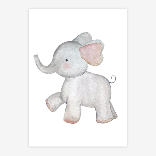 Quadro Infantil Selva Elefante Color
