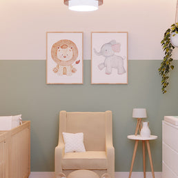 Quadro Infantil Selva Elefante Color