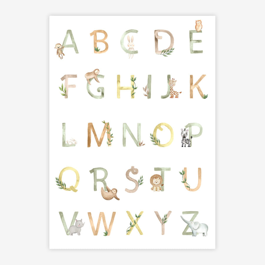 Quadro Infantil Selva ABC Color