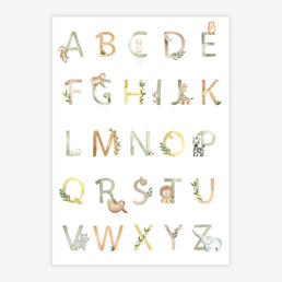 Quadro Infantil Selva ABC Color