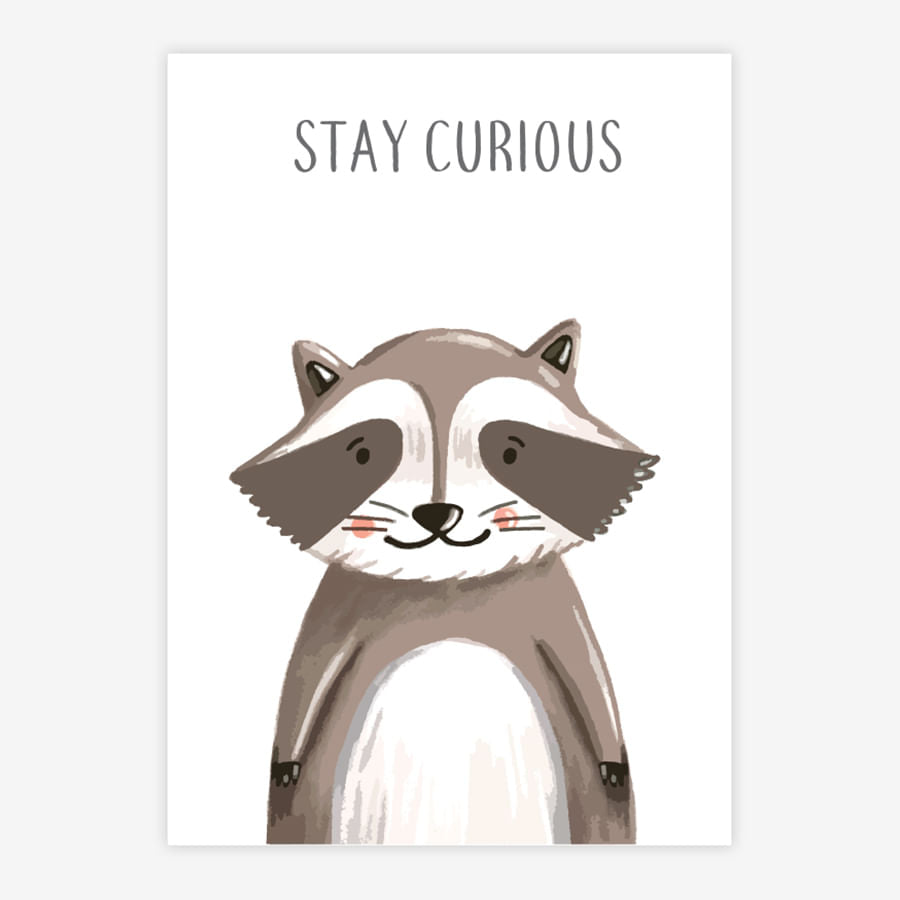 Quadro Infantil Esquilo Cinza