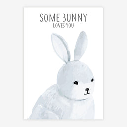 Quadro Infantil Coelho Cinza