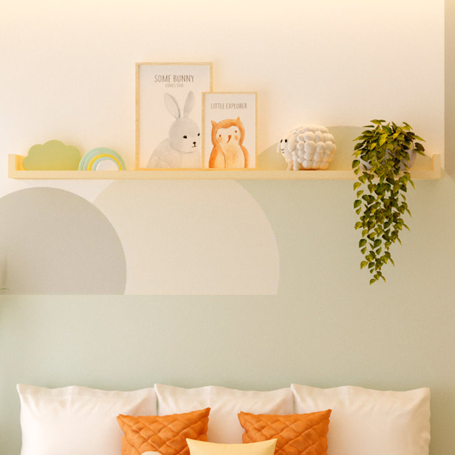 Quadro Infantil Coelho Cinza