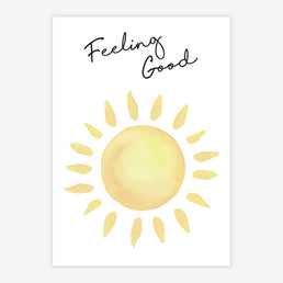Quadro Infantil Sol Feeling Good Amarelo