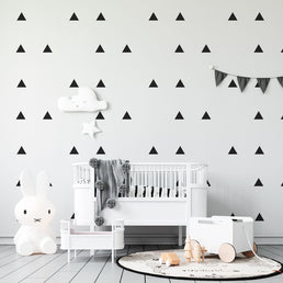 Papel de Parede Infantil Triângulo Grande Preto