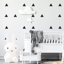 Papel de Parede Infantil Triângulo Grande Preto