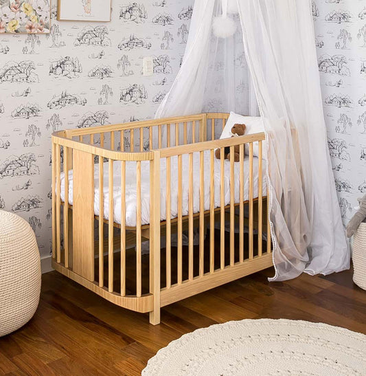 Berço Raika 3 em 1 - Madeira Clara