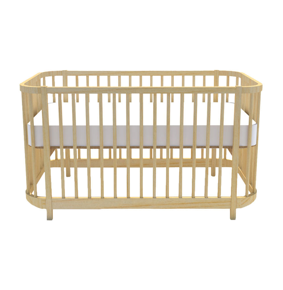 Berço Raika 3 em 1 - Madeira Clara