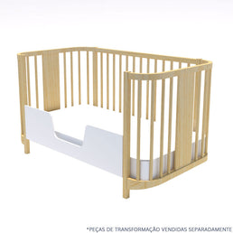 Berço Raika 3 em 1 - Madeira Clara