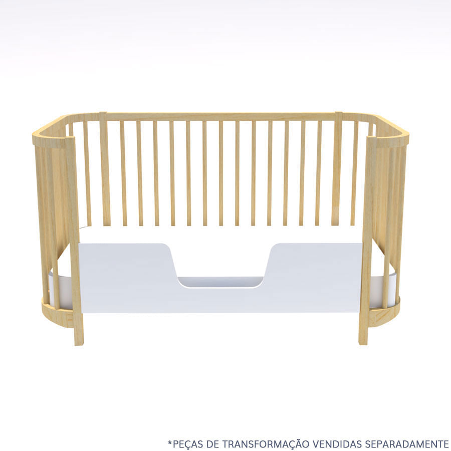 Berço Raika 3 em 1 - Madeira Clara