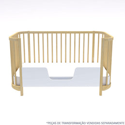 Berço Raika 3 em 1 - Madeira Clara