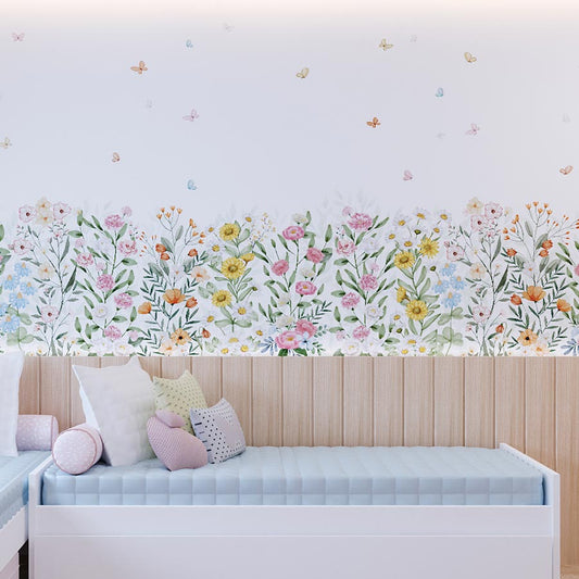 Papel de Parede Infantil Flores do Campo - Mural