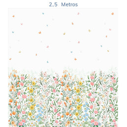 Papel de Parede Infantil Flores do Campo - Mural