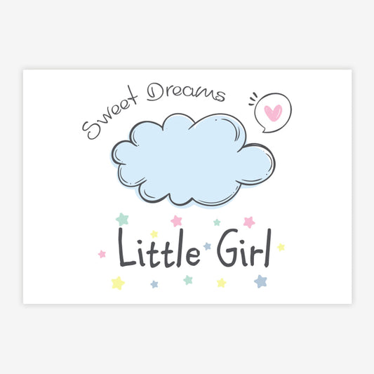 Quadro Infantil Nuvem Sweet Dreams Azul