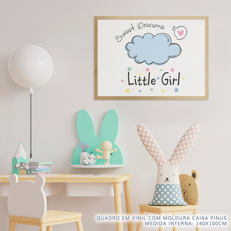 Quadro Infantil Nuvem Sweet Dreams Azul