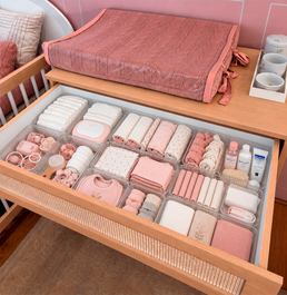 Cômoda de Bebê Haus Nature com Palha e 4 Gavetas Carvalho 110cm