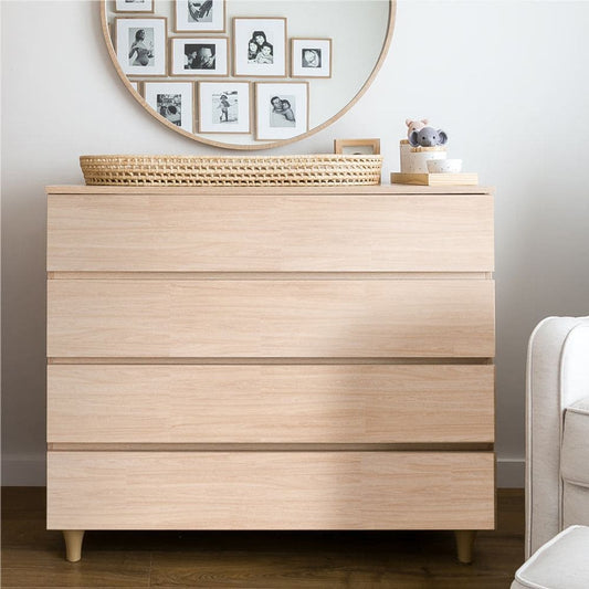 Cômoda de Bebê Haus Nature 4 Gavetas Carvalho 110cm