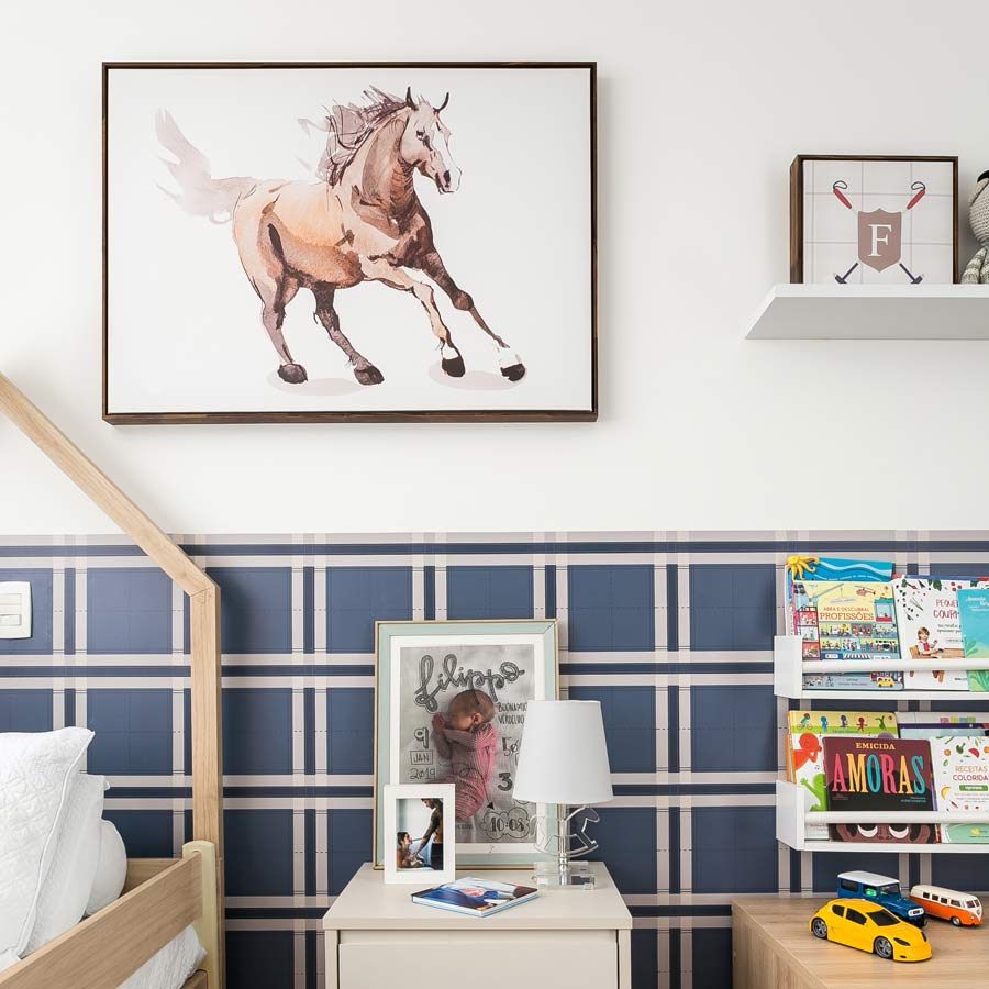 Quadro Infantil Cavalo Bege