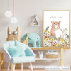 Quadro Infantil Urso Plante Amor Coral