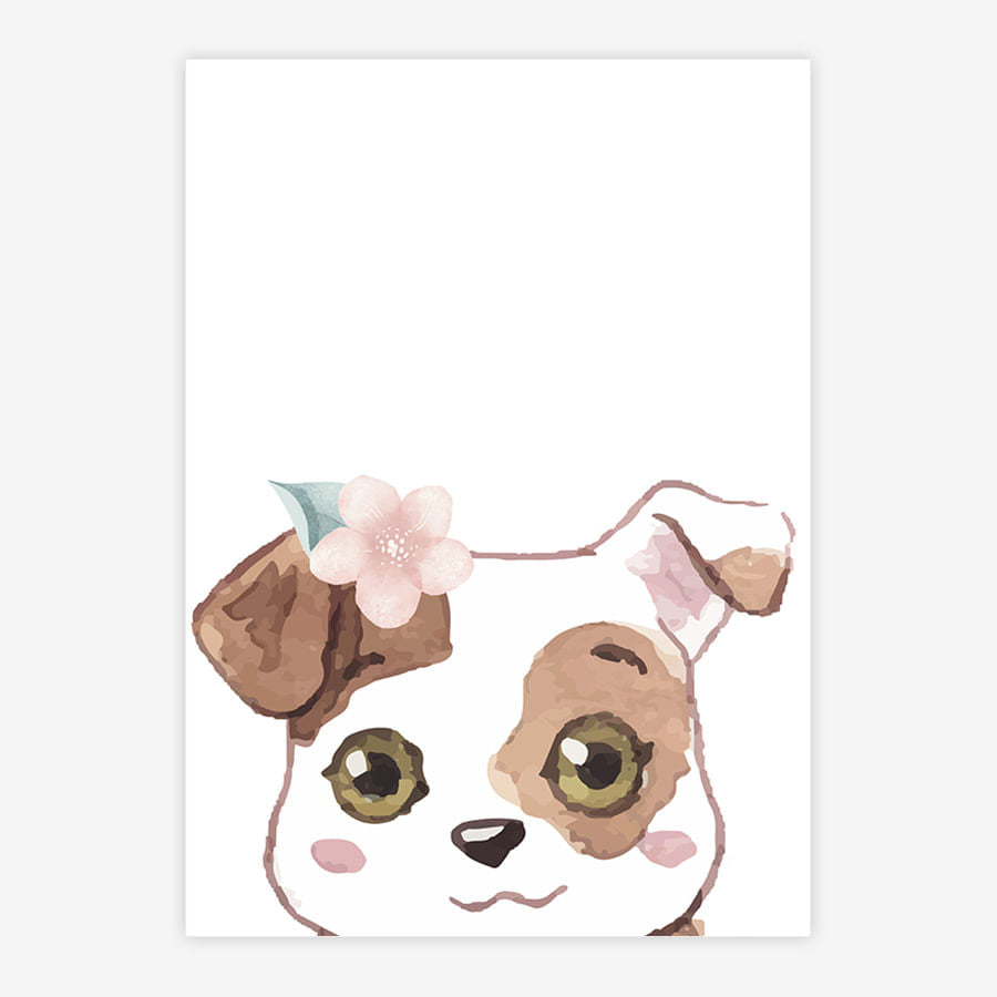 Quadro Infantil Buldogue Fêmea