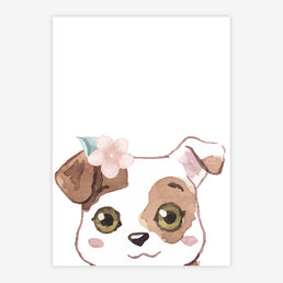 Quadro Infantil Buldogue Fêmea