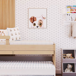 Quadro Infantil Buldogue Macho Quadrado