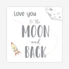 Quadro Infantil Love You To The Moon and Back Coral