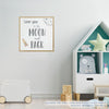 Quadro Infantil Love You To The Moon and Back Coral