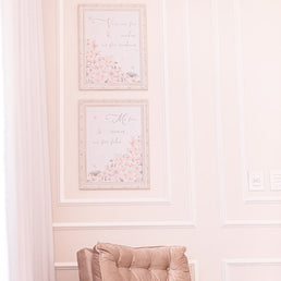 Quadro Infantil Me Faz Crescer, Me Faz Feliz Rosa