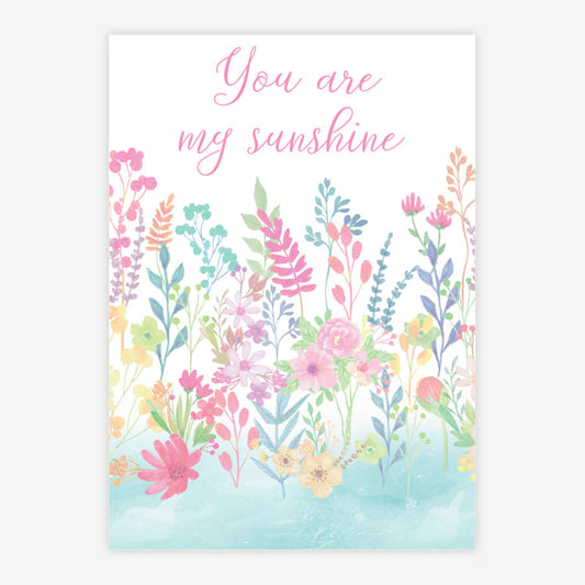 Quadro Infantil Tropical You Are My Sunshine Tiffany