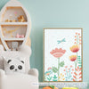 Quadro Infantil Floral Moderno Libélula Color