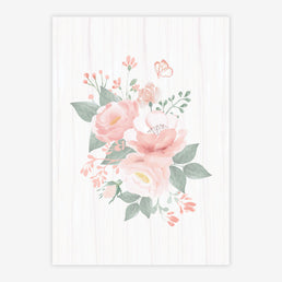 Quadro Infantil Bouquet de Flores Rosa