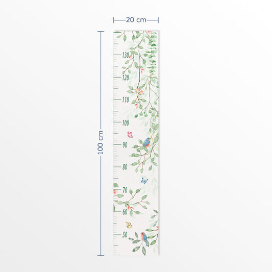 Régua de Crescimento Jardim Borboletas Suspenso Verde