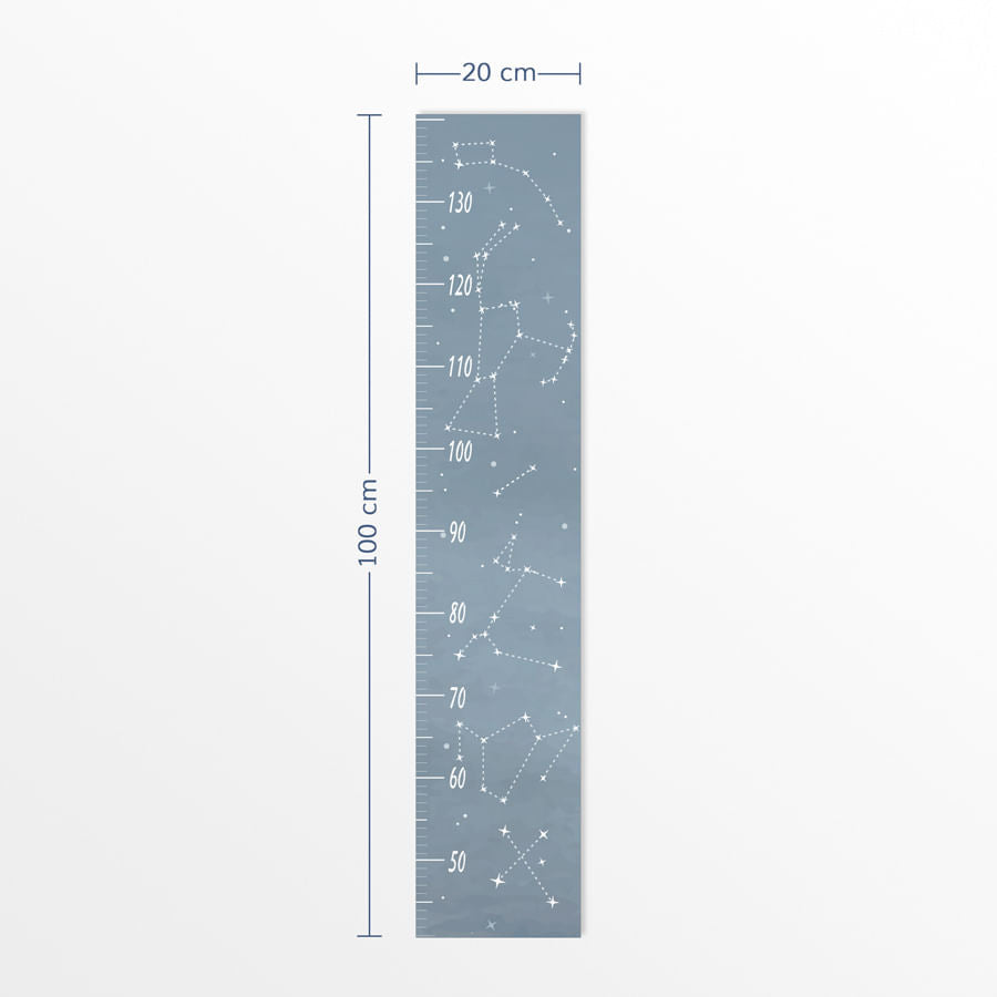 Régua de Crescimento Constelações Azul Clássico