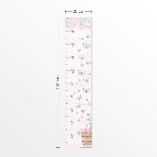 Régua de Crescimento Jardim das Borboletas Azul