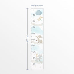 Régua de Crescimento Banda de Animais Azul Claro
