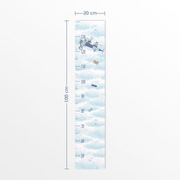 Régua de Crescimento Avião no Céu Azul Claro