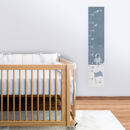 Régua de Crescimento Astronauta na Lua Azul Clássico