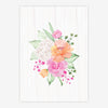 Quadro Infantil Bouquet de Flores Coral