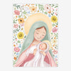 Quadro Infantil Nossa Senhora com Flores Color