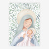 Quadro Infantil Nossa Senhora com Folhas Verde