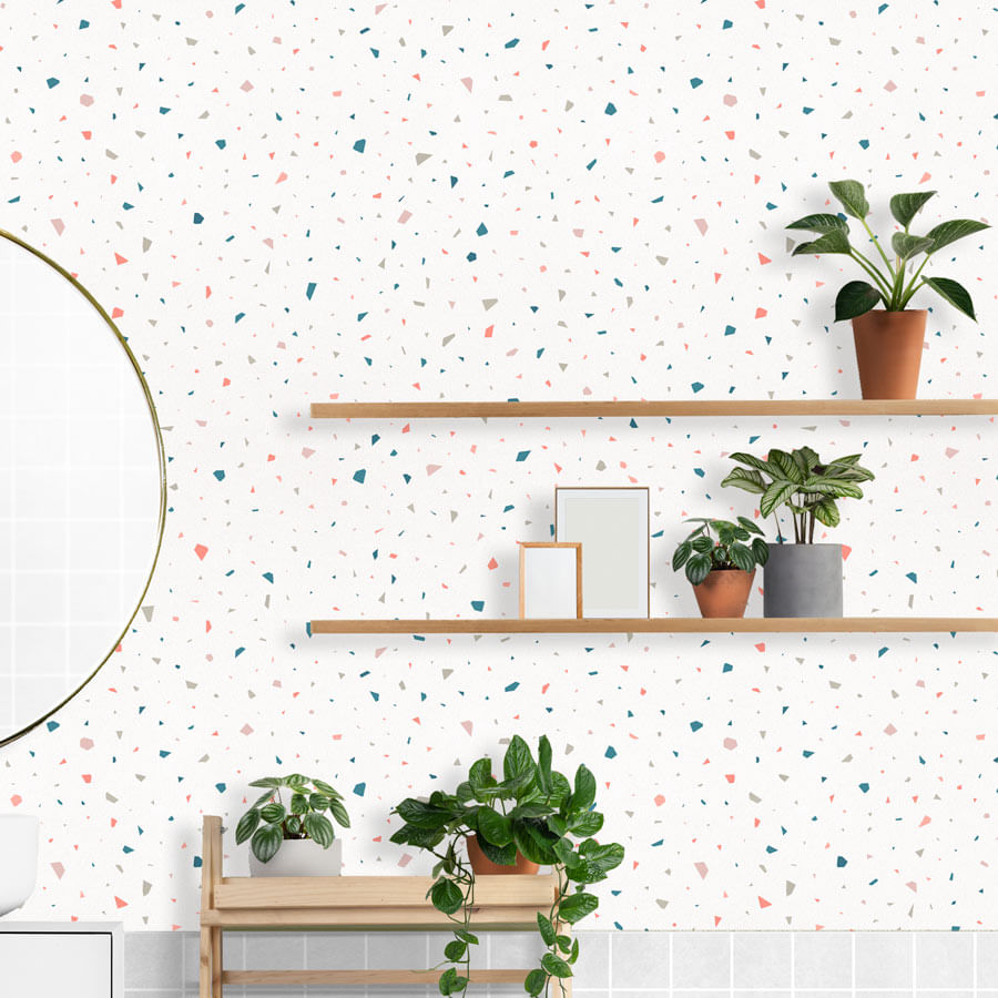 Papel de Parede Granilite Mini Textura Rosa Lichia