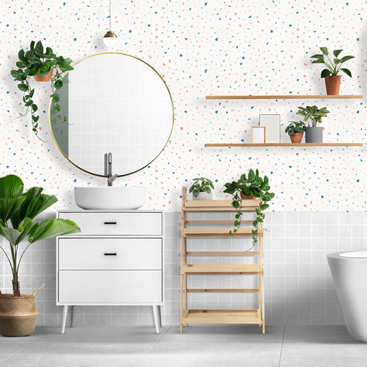 Papel de Parede Granilite Mini Textura Rosa Lichia