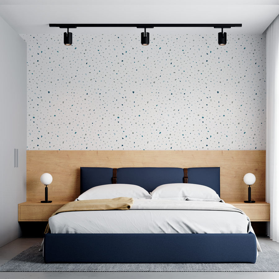 Papel de Parede Granilite Mini Textura Azul Polo