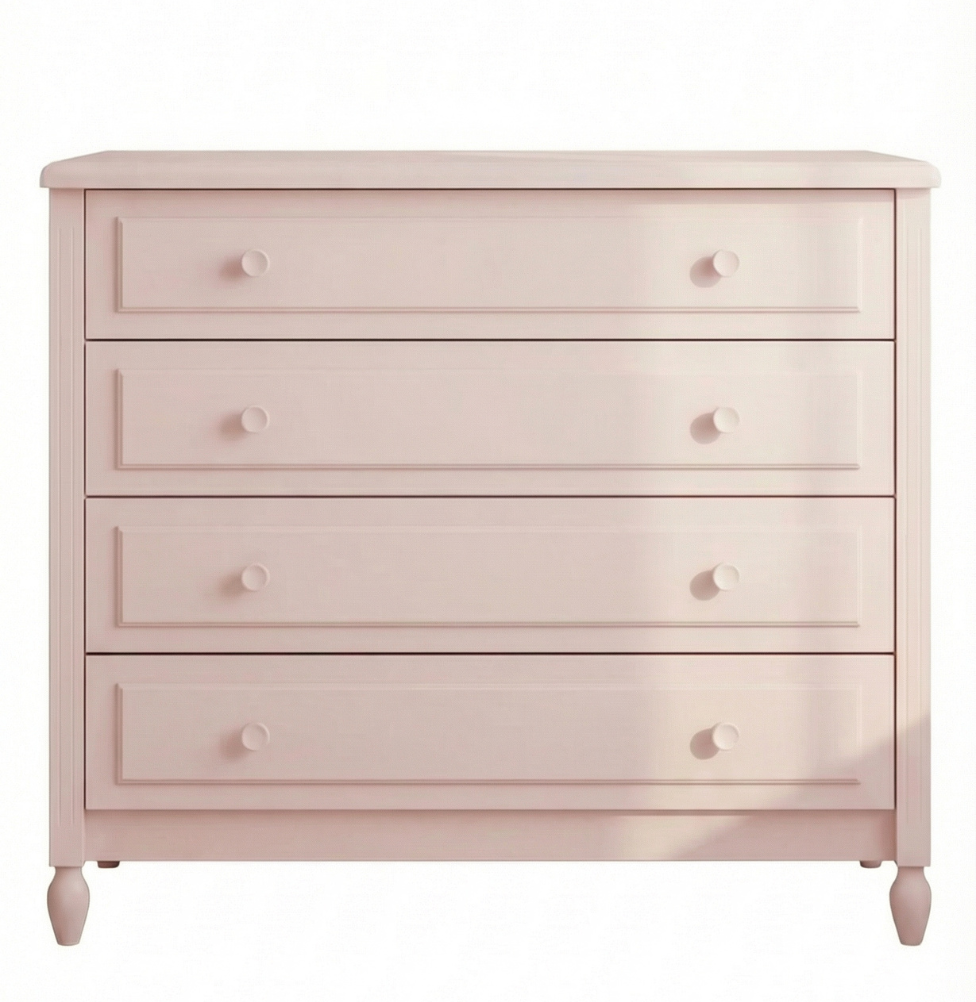 Cômoda de Bebê La Vie Rosa 4 Gavetas
